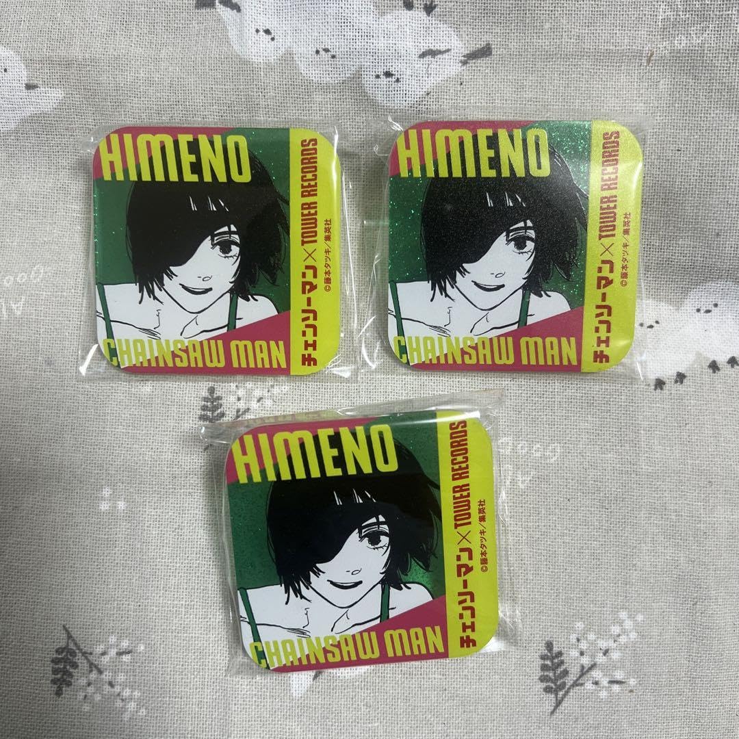 チェンソーマン　タワレコ　アクリルキーホルダー　缶バッジ　ラメアクリルバッジ チェンソーマン タワレコ アクリルキーホルダー 缶バッジ ラメ